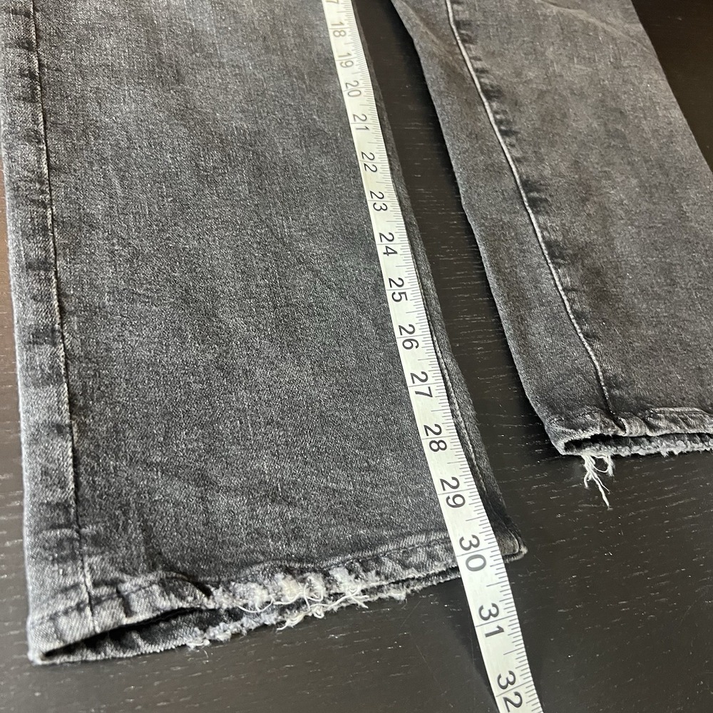 AG Saige High Waist Straight Leg Jeans Womens Size 27‎ Faded Black Gray - Picture 13 of 13